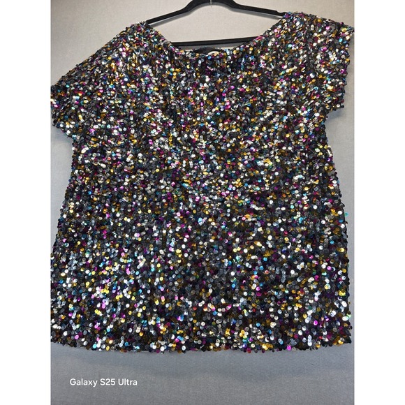 Anna-Kaci 2X Top One Shoulder All Over Sequin Club Holiday NYE Date Night Glam - Picture 2 of 7